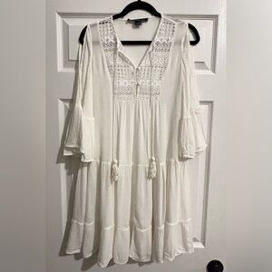 French Connection White Boho Dress